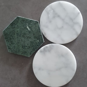 Hexagonal Marble Coasters